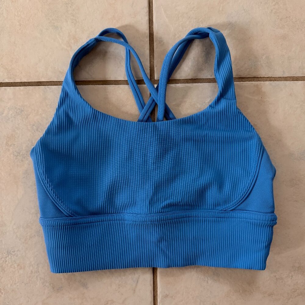 Blue Nile Lululemon Energy Longline Bra Ribbed